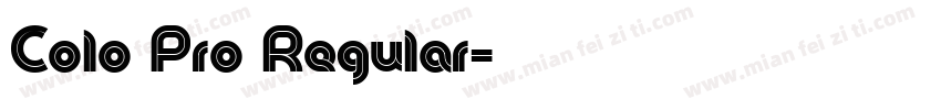 Colo Pro Regular字体转换